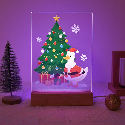 Santa Duck by the Towering Tree paint by numbers light-up sign – image 15