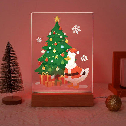 Santa Duck by the Towering Tree paint by numbers light-up sign – image 17