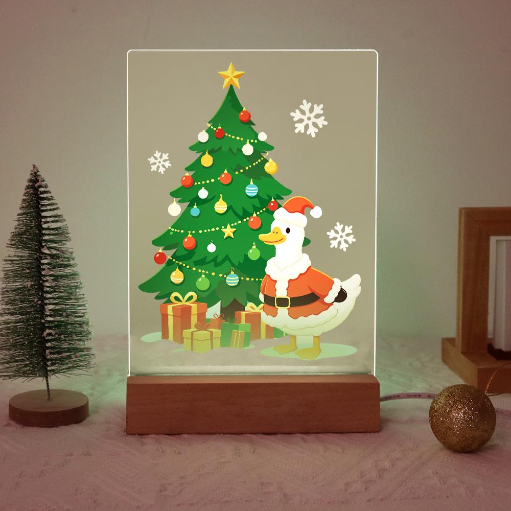 Santa Duck by the Towering Tree paint by numbers light-up sign – image 20