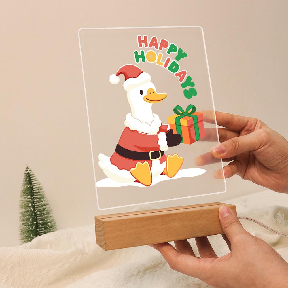 Duck Delivering a Holiday Gift paint by numbers light-up sign – image 13
