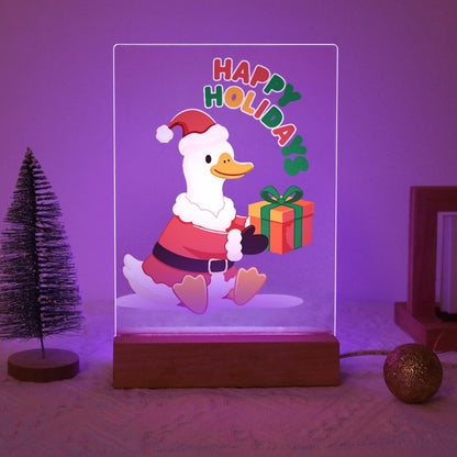 Duck Delivering a Holiday Gift paint by numbers light-up sign – image 15