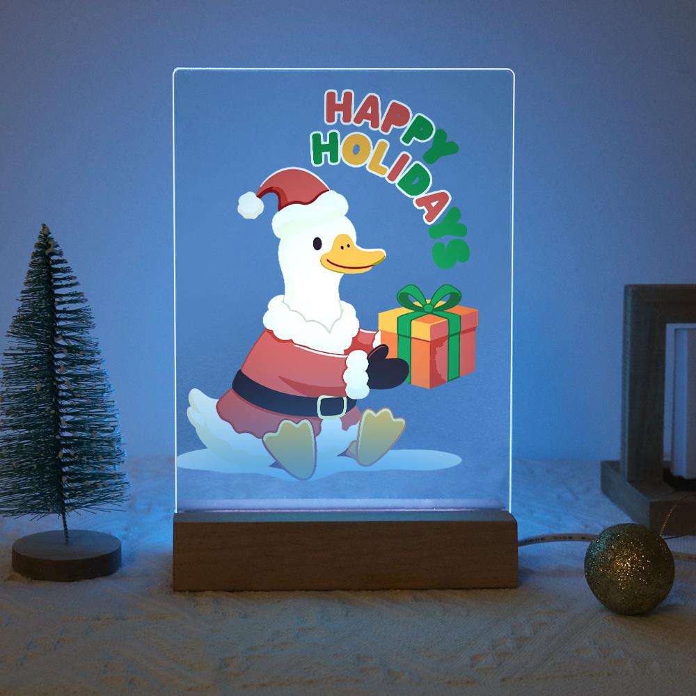 Duck Delivering a Holiday Gift paint by numbers light-up sign – image 16