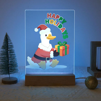 Duck Delivering a Holiday Gift paint by numbers light-up sign – image 16