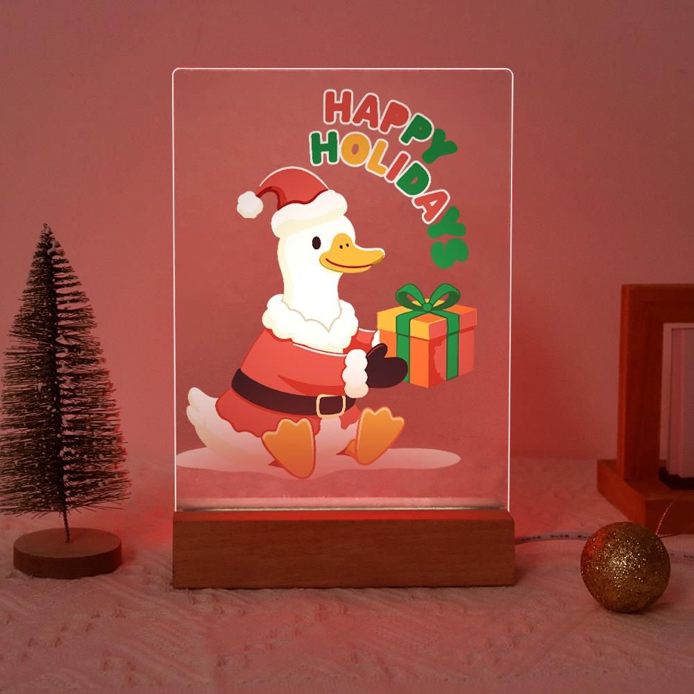 Duck Delivering a Holiday Gift paint by numbers light-up sign – image 17