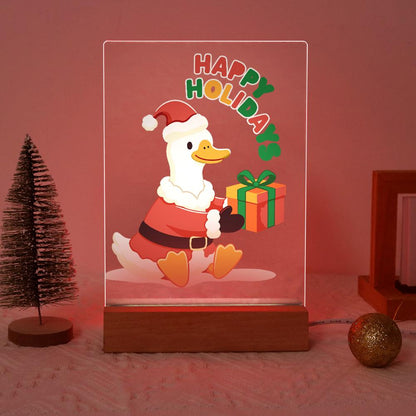 Duck Delivering a Holiday Gift paint by numbers light-up sign – image 17