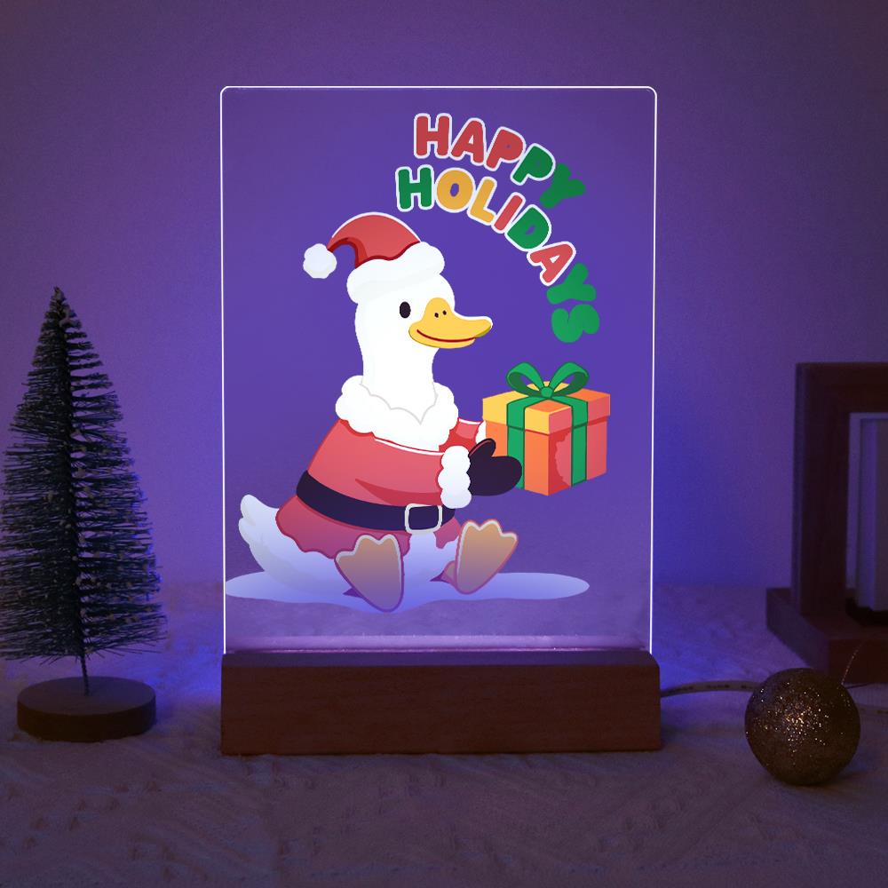 Duck Delivering a Holiday Gift paint by numbers light-up sign – image 18