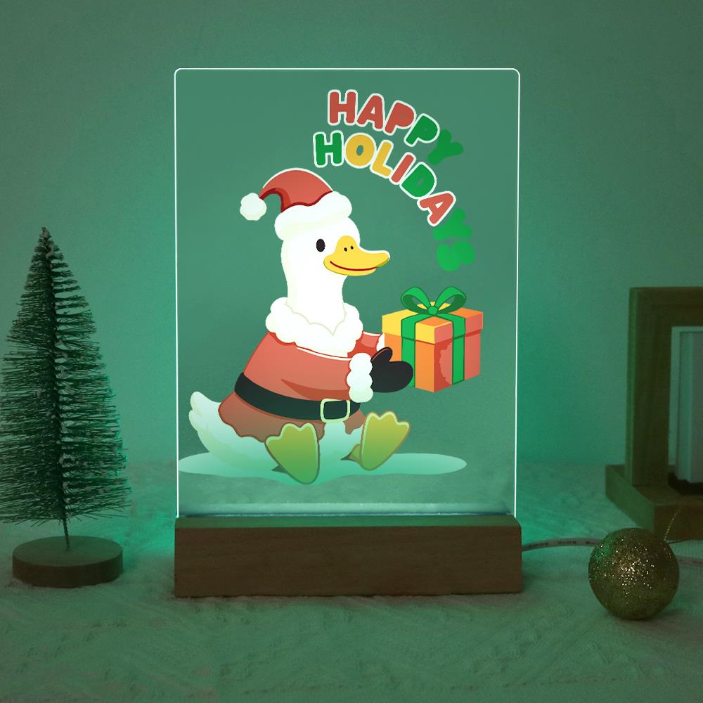 Duck Delivering a Holiday Gift paint by numbers light-up sign – image 19