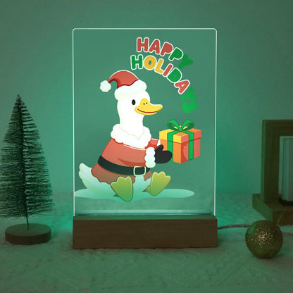 Duck Delivering a Holiday Gift paint by numbers light-up sign – image 19