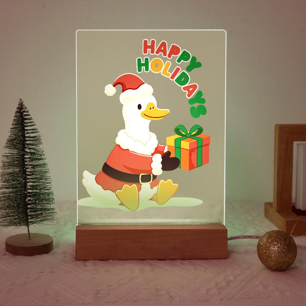 Duck Delivering a Holiday Gift paint by numbers light-up sign – image 20