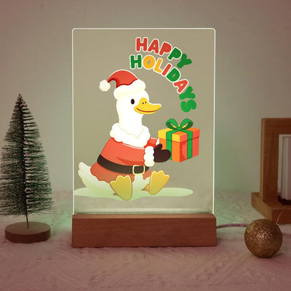 Duck Delivering a Holiday Gift paint by numbers light-up sign – image 20