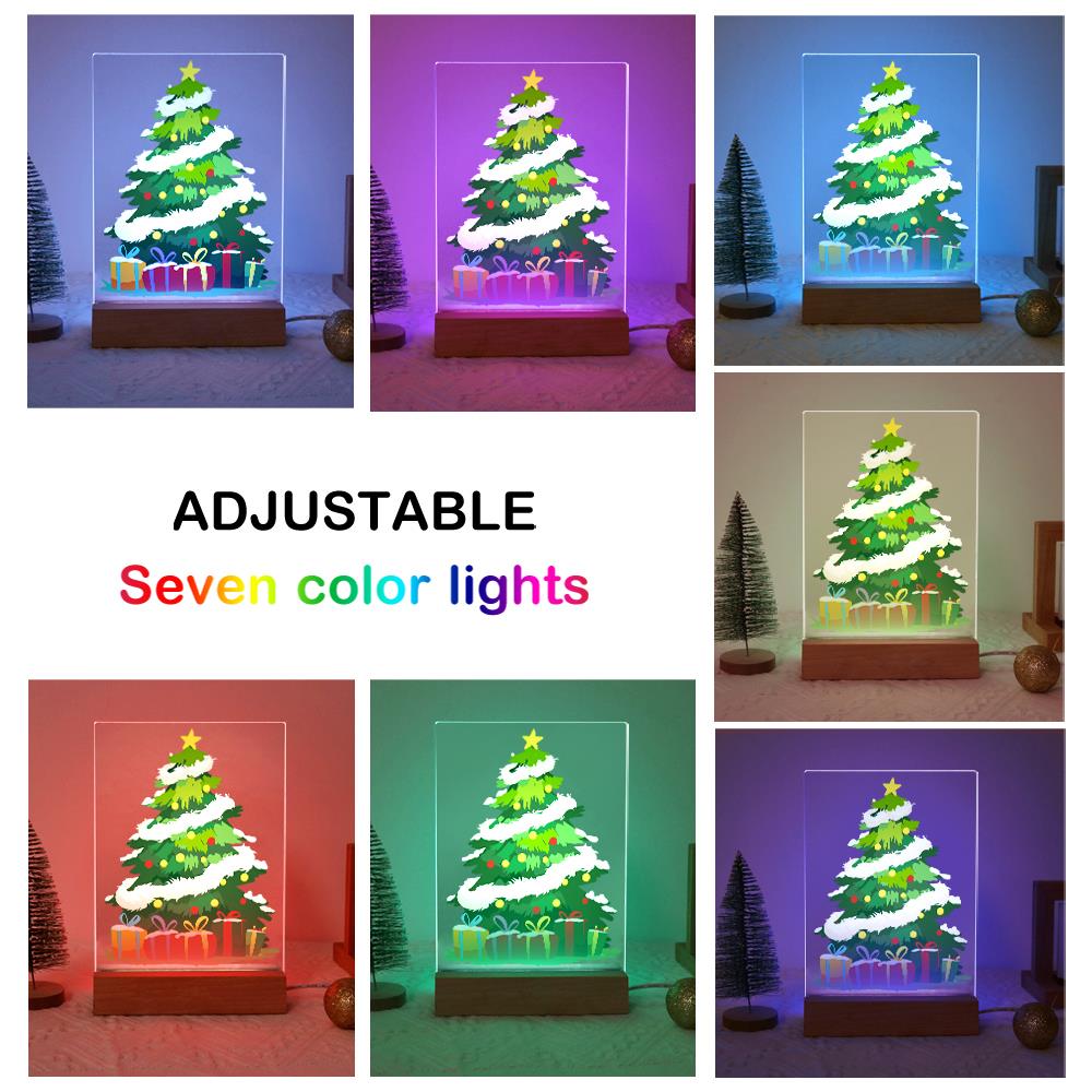 Tinsel-Wrapped Christmas Tree paint by numbers light-up sign – image 8