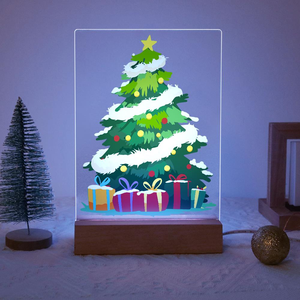 Tinsel-Wrapped Christmas Tree paint by numbers light-up sign – image 14