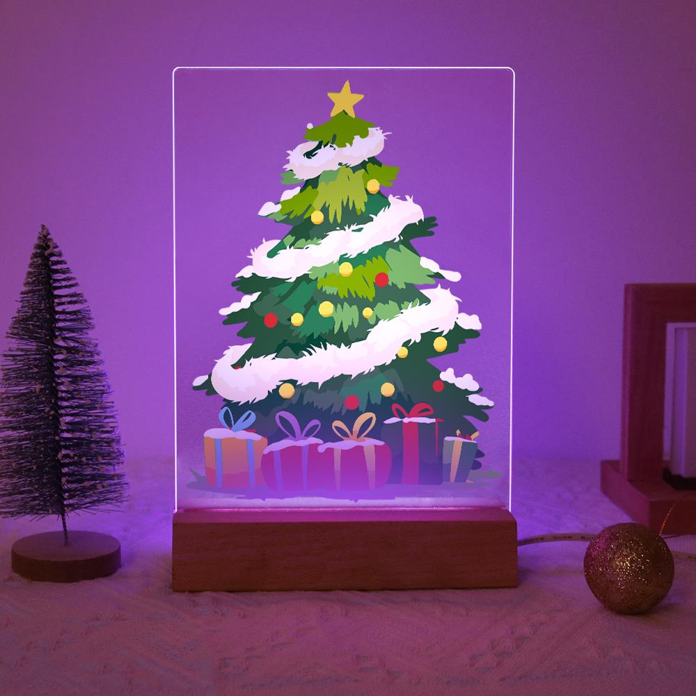 Tinsel-Wrapped Christmas Tree paint by numbers light-up sign – image 15