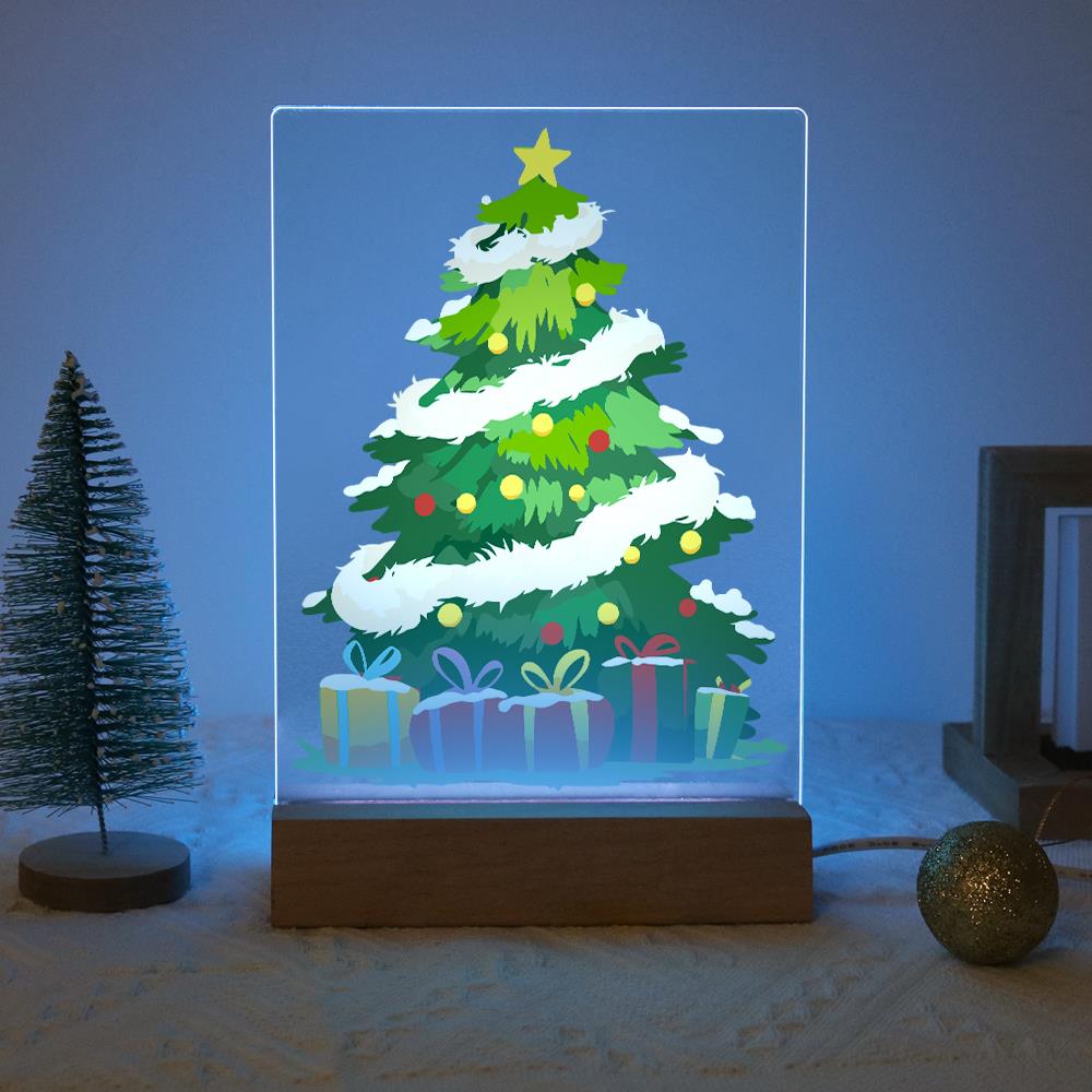 Tinsel-Wrapped Christmas Tree paint by numbers light-up sign – image 16