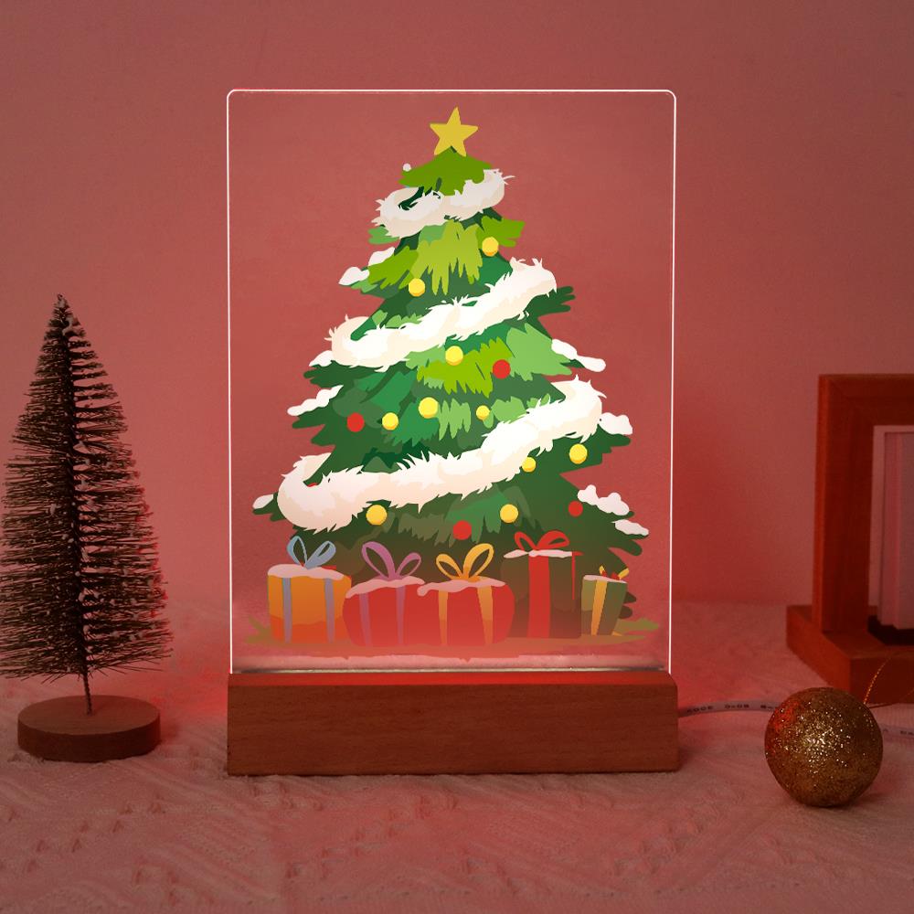 Tinsel-Wrapped Christmas Tree paint by numbers light-up sign – image 17