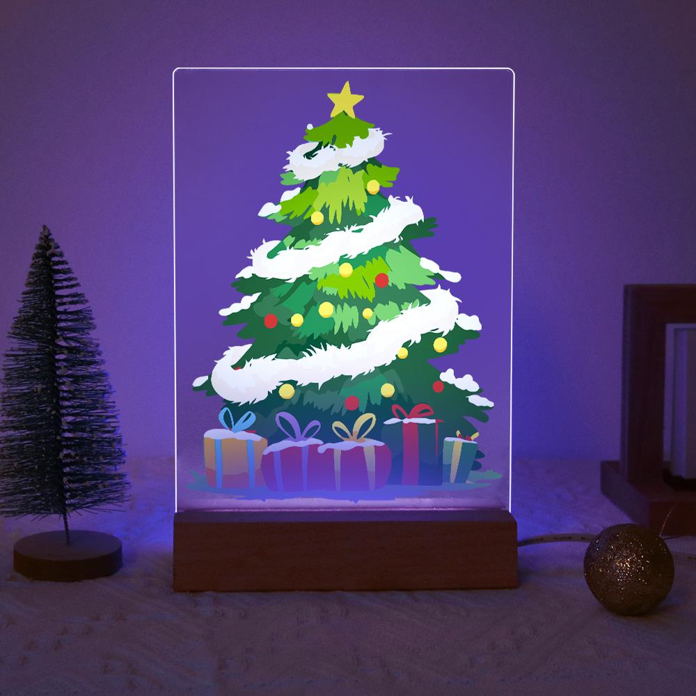 Tinsel-Wrapped Christmas Tree paint by numbers light-up sign – image 18