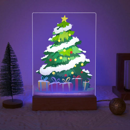 Tinsel-Wrapped Christmas Tree paint by numbers light-up sign – image 18