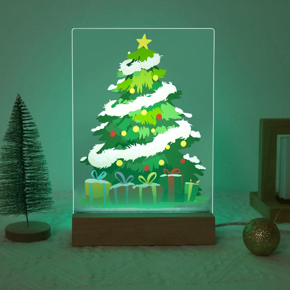 Tinsel-Wrapped Christmas Tree paint by numbers light-up sign – image 19