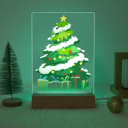 Tinsel-Wrapped Christmas Tree paint by numbers light-up sign – image 19