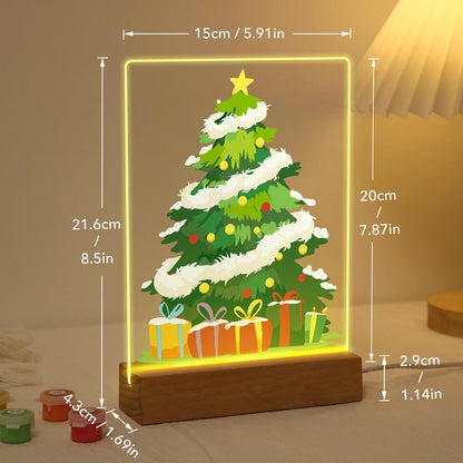 Tinsel-Wrapped Christmas Tree paint by numbers light-up sign – image 21