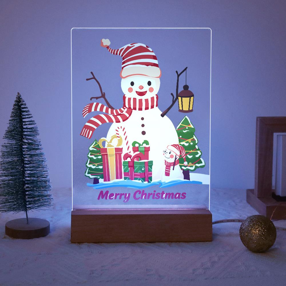 Striped-Hat Snowman with Lantern paint by numbers light-up sign – image 14