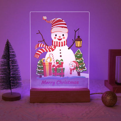 Striped-Hat Snowman with Lantern paint by numbers light-up sign – image 15