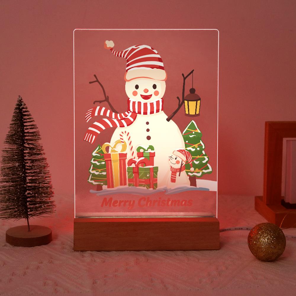 Striped-Hat Snowman with Lantern paint by numbers light-up sign – image 17