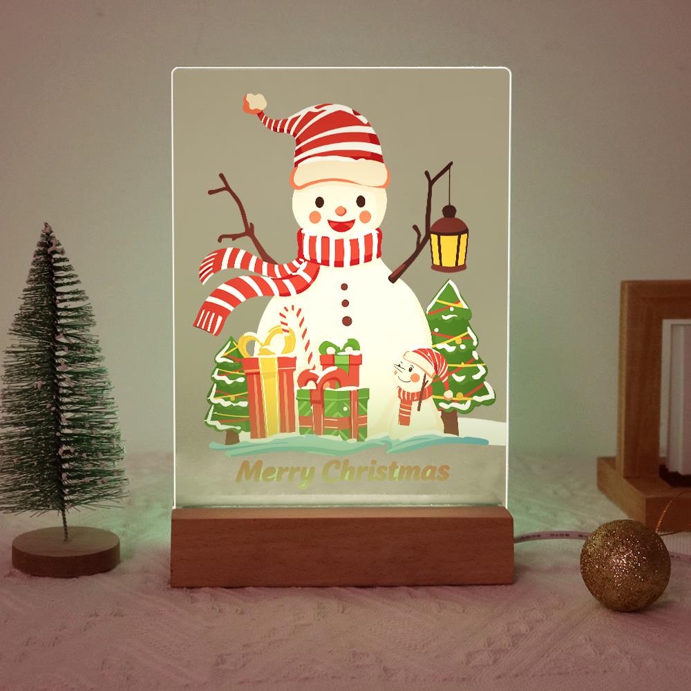 Striped-Hat Snowman with Lantern paint by numbers light-up sign – image 20
