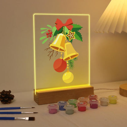 Golden Bells and Red Bow paint by numbers light-up sign – image 4