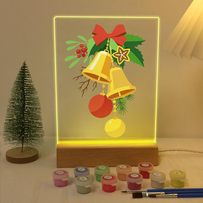 Golden Bells and Red Bow paint by numbers light-up sign – image 5