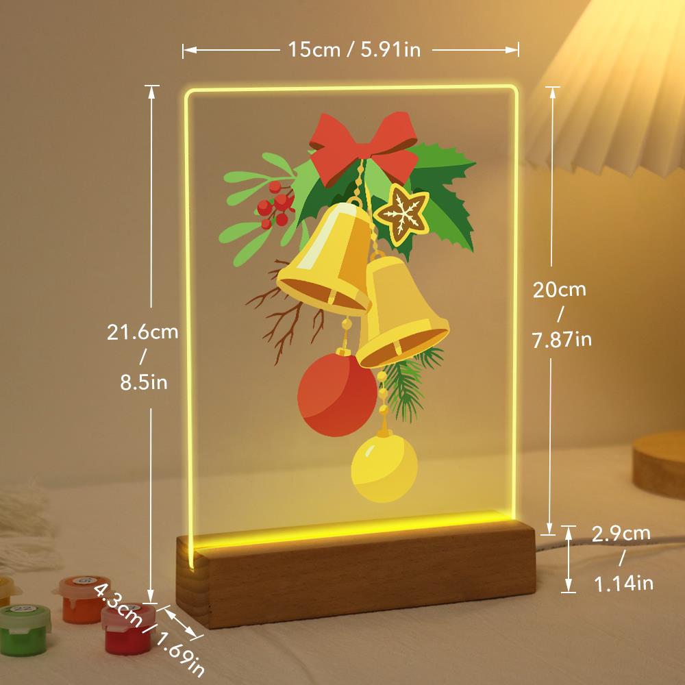 Golden Bells and Red Bow paint by numbers light-up sign – image 21