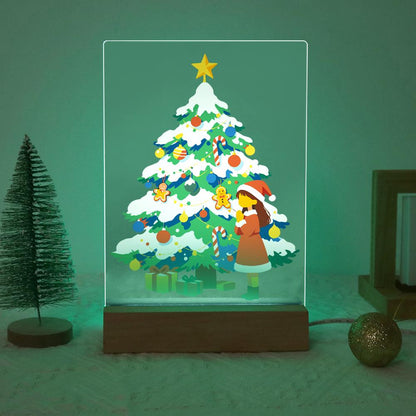 Little Girl by the Snowy Tree paint by numbers light-up sign – image 19