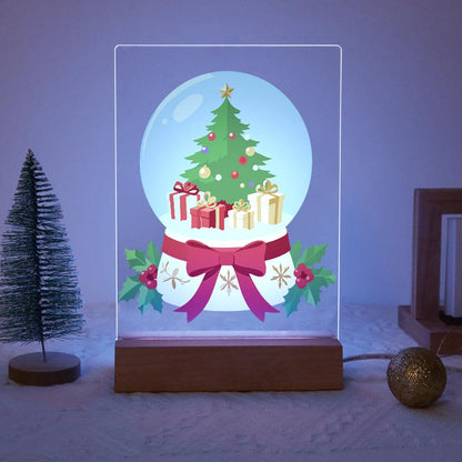 Ribbon-Tied Snow Globe Tree paint by numbers light-up sign – image 14