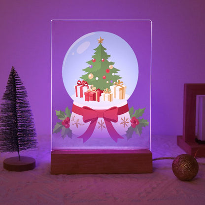 Ribbon-Tied Snow Globe Tree paint by numbers light-up sign – image 15