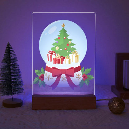 Ribbon-Tied Snow Globe Tree paint by numbers light-up sign – image 18