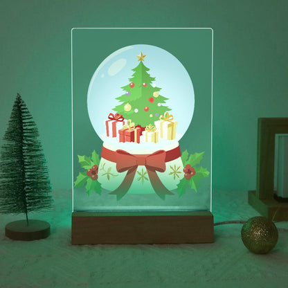 Ribbon-Tied Snow Globe Tree paint by numbers light-up sign – image 19