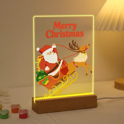 Reindeer Pulling Santa's Sleigh paint by numbers light-up sign – image 3