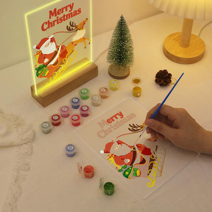 Reindeer Pulling Santa's Sleigh paint by numbers light-up sign – image 10