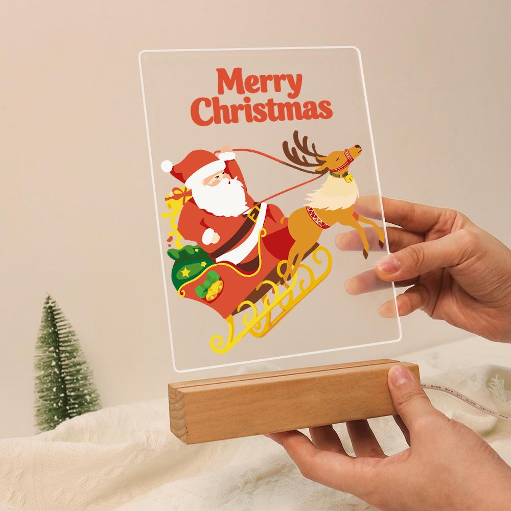 Reindeer Pulling Santa's Sleigh paint by numbers light-up sign – image 13