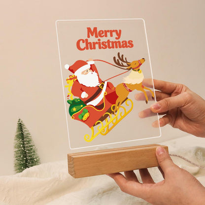 Reindeer Pulling Santa's Sleigh paint by numbers light-up sign – image 13