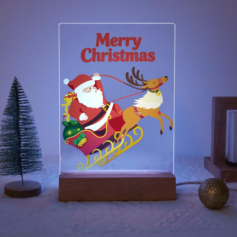 Reindeer Pulling Santa's Sleigh paint by numbers light-up sign – image 14