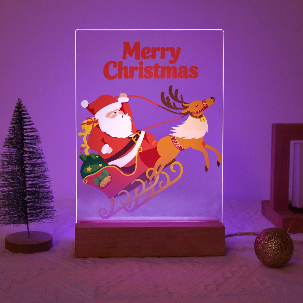 Reindeer Pulling Santa's Sleigh paint by numbers light-up sign – image 15