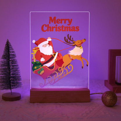Reindeer Pulling Santa's Sleigh paint by numbers light-up sign – image 15