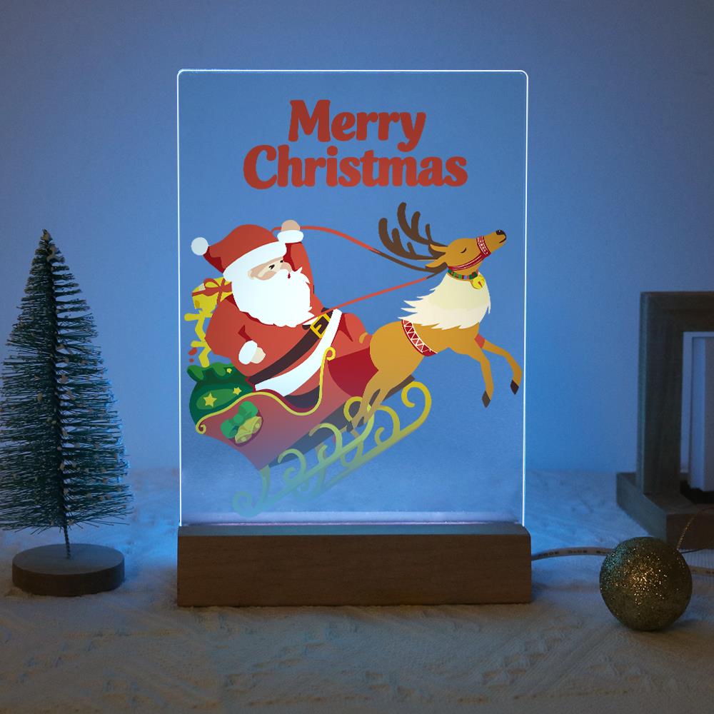 Reindeer Pulling Santa's Sleigh paint by numbers light-up sign – image 16
