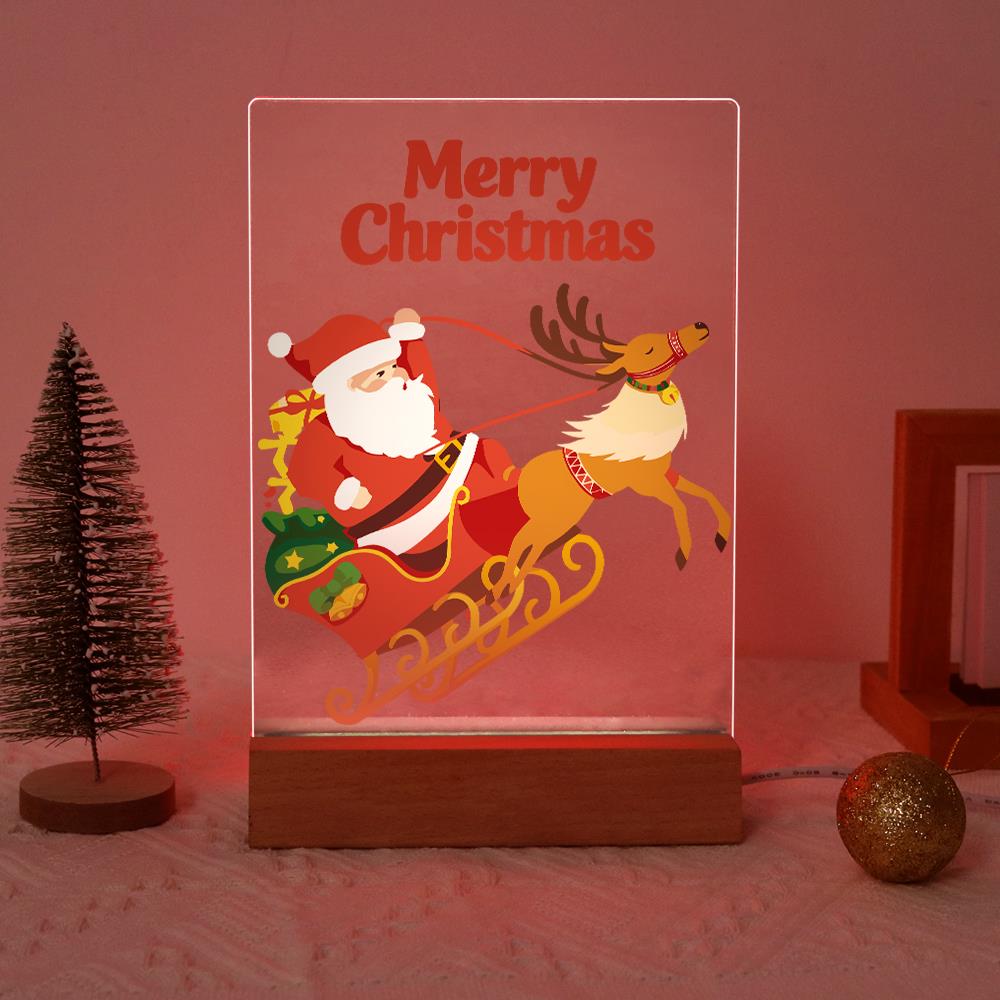 Reindeer Pulling Santa's Sleigh paint by numbers light-up sign – image 17