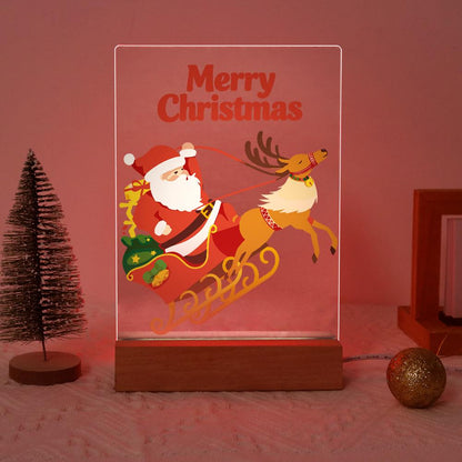 Reindeer Pulling Santa's Sleigh paint by numbers light-up sign – image 17