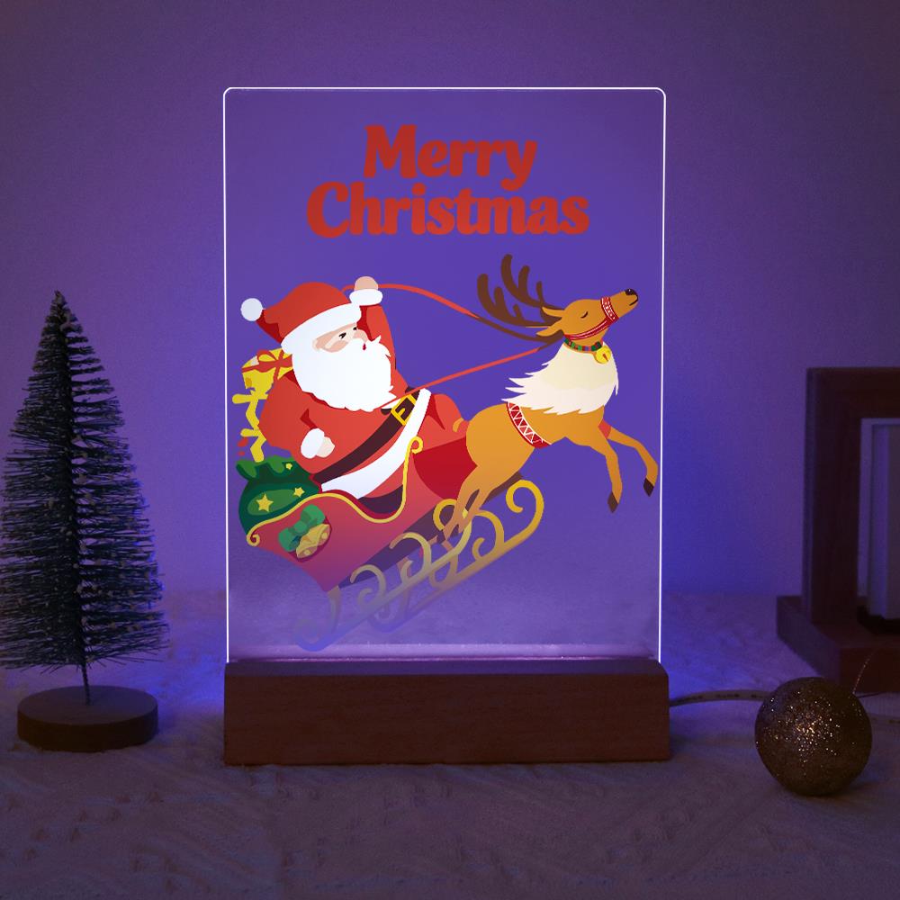 Reindeer Pulling Santa's Sleigh paint by numbers light-up sign – image 18