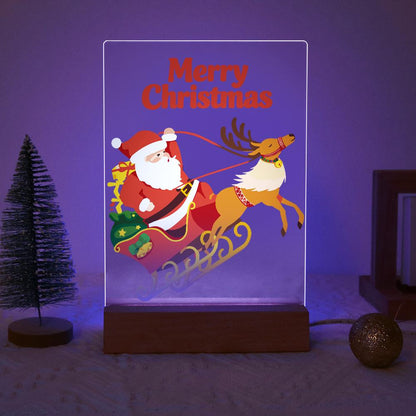 Reindeer Pulling Santa's Sleigh paint by numbers light-up sign – image 18