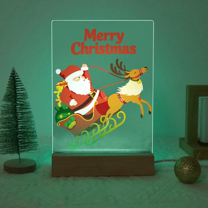 Reindeer Pulling Santa's Sleigh paint by numbers light-up sign – image 19