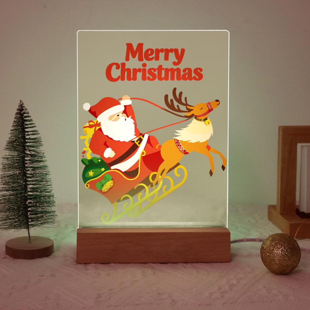 Reindeer Pulling Santa's Sleigh paint by numbers light-up sign – image 20